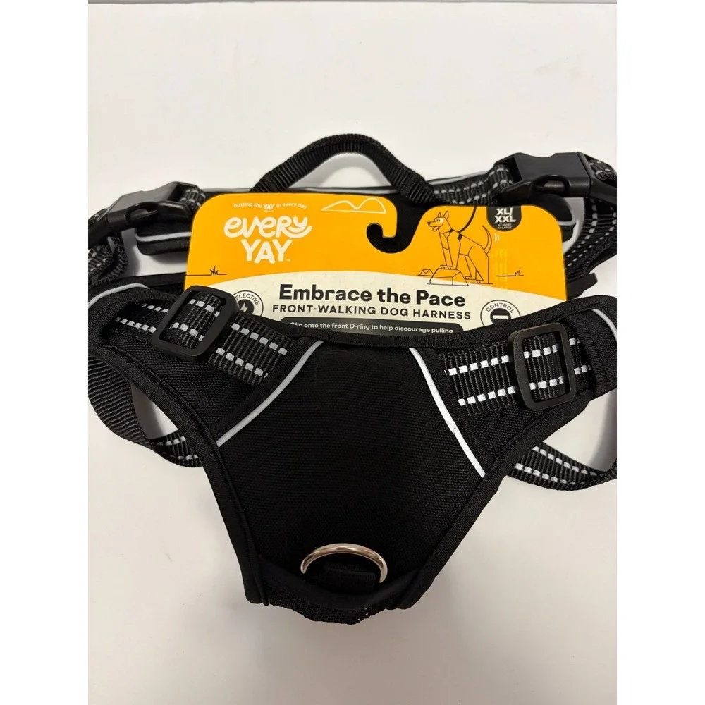 EveryYay Embrace The Pace No Pull Dog Harness Reflective Black Handle XL XXL